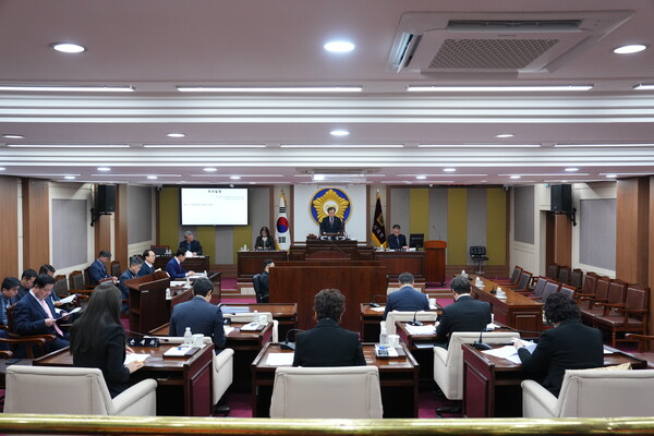 포천시의회의가 지난 3월19일 개회한 제177회 임시회 제2차 본회의 모습.